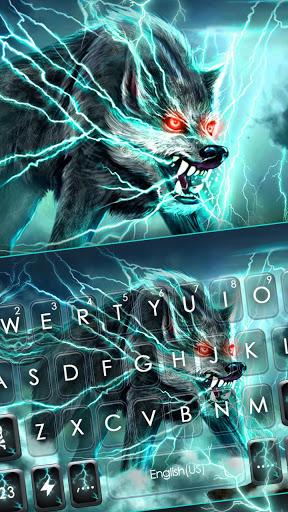 Scary Lightning Wolf Keyboard Theme - عکس برنامه موبایلی اندروید