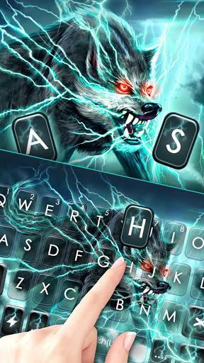 Scary Lightning Wolf Keyboard Theme - Image screenshot of android app