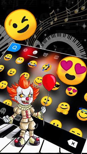 Scary Piano Clown Keyboard Background - عکس برنامه موبایلی اندروید