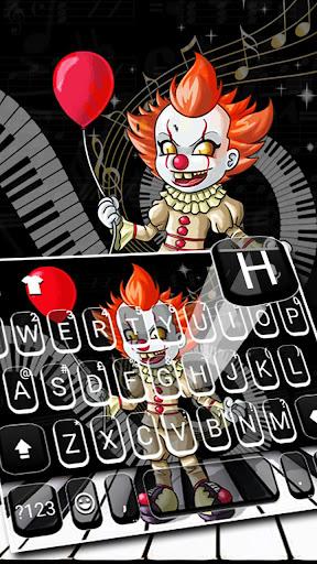 Scary Piano Clown Keyboard Background - Image screenshot of android app