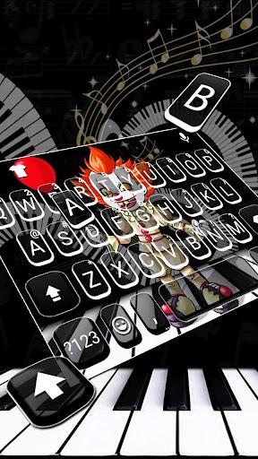 Scary Piano Clown Keyboard Background - Image screenshot of android app