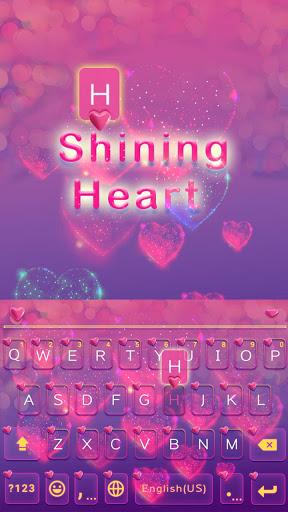 Shining Heart Keyboard Theme - Image screenshot of android app