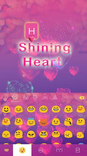 Shining Heart Keyboard Theme - Image screenshot of android app