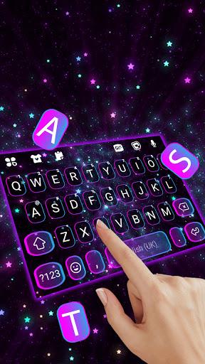 Shiny Galaxy Live Keyboard Background - عکس برنامه موبایلی اندروید