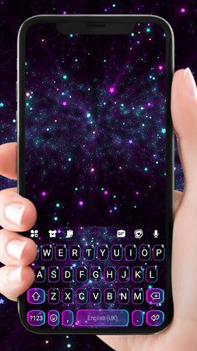 Shiny Galaxy Live Keyboard Background - Image screenshot of android app