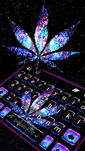 Shiny Galaxy Weed Theme - Image screenshot of android app