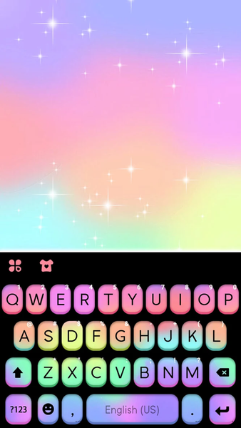 Shiny Rainbow Button Theme - عکس برنامه موبایلی اندروید