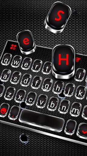 Silver Metal Keyboard Theme - Image screenshot of android app