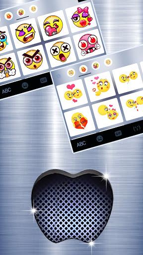 Silver Metallic Keyboard Background - Image screenshot of android app