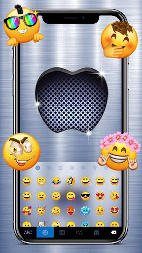 Silver Metallic Keyboard Background - Image screenshot of android app