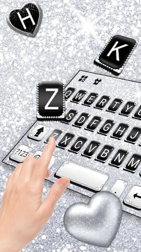 Silvery Glitter Keyboard Theme - عکس برنامه موبایلی اندروید