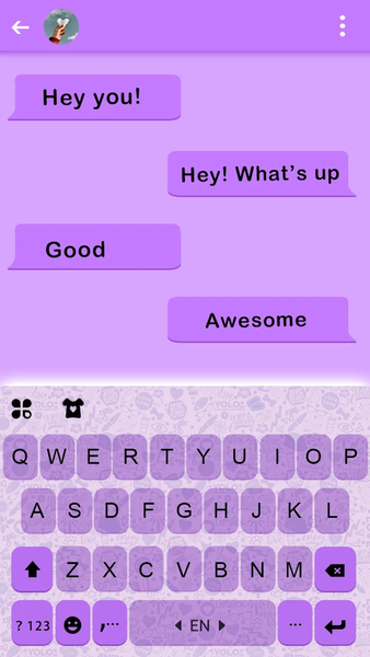 Simple Purple SMS Theme - Image screenshot of android app