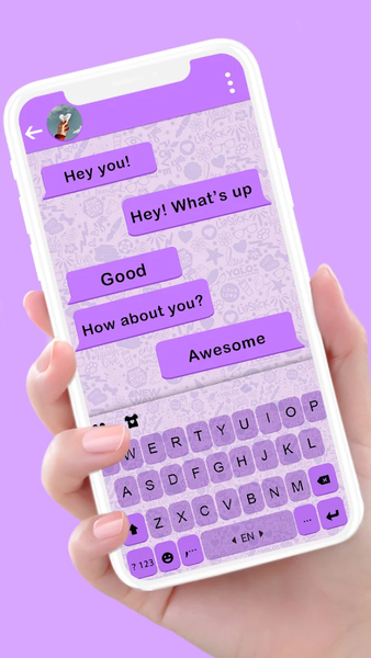 Simple Purple SMS Theme - Image screenshot of android app