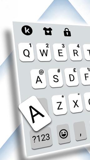 Simple White Keyboard Theme - Image screenshot of android app