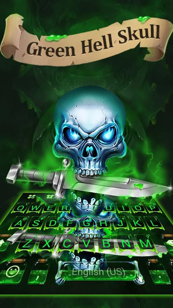 Green Hell Skull Devil Knife K - Image screenshot of android app