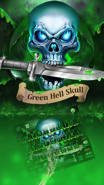 Green Hell Skull Devil Knife K - Image screenshot of android app