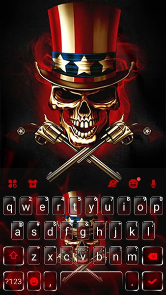 Skull Pistols Gun Keyboard Theme - عکس برنامه موبایلی اندروید