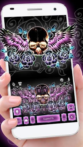 Skull Wing Tattoo Keyboard Theme - عکس برنامه موبایلی اندروید