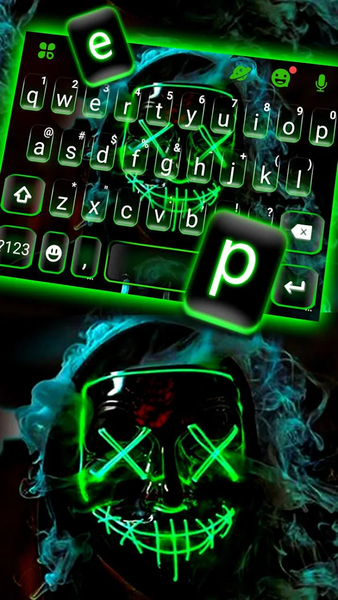 Smokey Neon Purge Mask Keyboar - عکس برنامه موبایلی اندروید