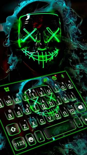 Smokey Neon Purge Mask Keyboar - عکس برنامه موبایلی اندروید