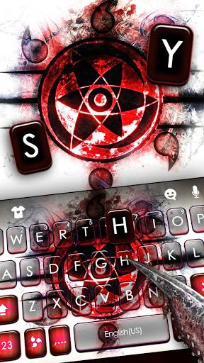 Smokey Red Sharingan Keyboard Theme - Image screenshot of android app