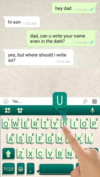 SMS Message Keyboard Theme - عکس برنامه موبایلی اندروید