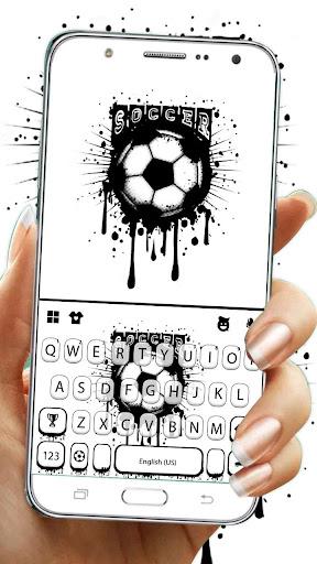 Soccer Doodle Drip Keyboard Theme - Image screenshot of android app