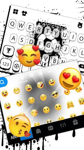 Soccer Doodle Drip Keyboard Theme - عکس برنامه موبایلی اندروید