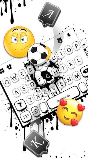 Soccer Doodle Drip Keyboard Theme - عکس برنامه موبایلی اندروید