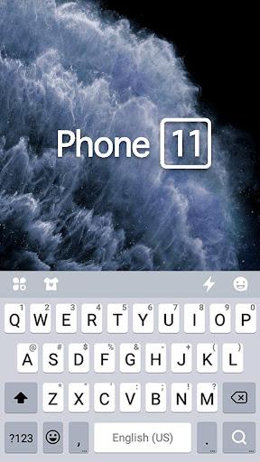 Space Gray Phone 11 Pro Keyboard Theme - Image screenshot of android app
