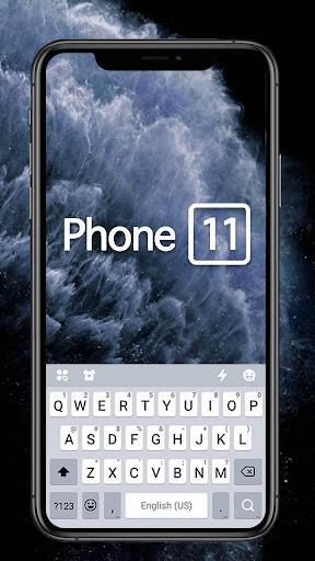 Space Gray Phone 11 Pro Keyboard Theme - عکس برنامه موبایلی اندروید