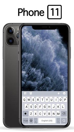 Space Gray Phone 11 Pro Keyboard Theme - عکس برنامه موبایلی اندروید