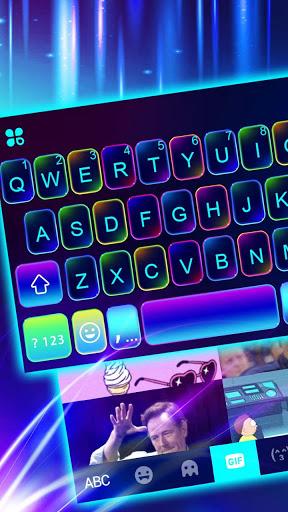 Sparkling Neon 3d Keyboard Theme - Image screenshot of android app