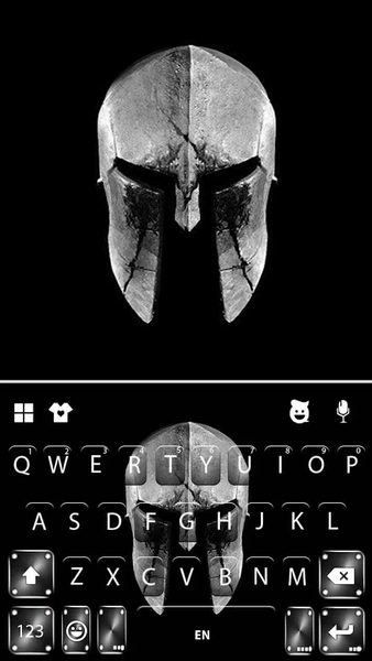 Sparta Metal Helmet Keyboard Theme - Image screenshot of android app