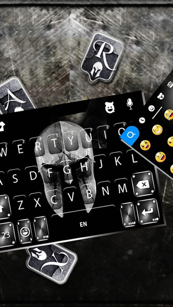 Sparta Metal Helmet Keyboard Theme - Image screenshot of android app