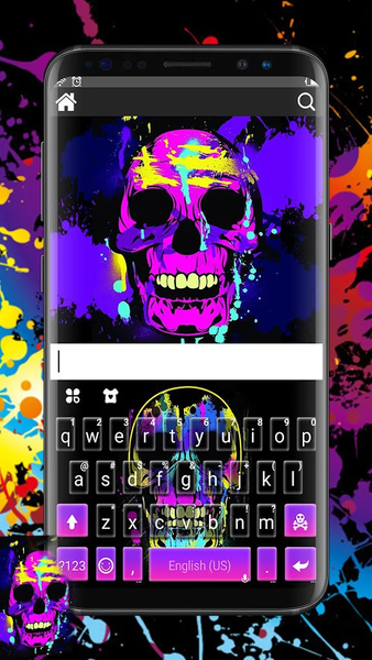Paintball Skul Keyboard Background - عکس برنامه موبایلی اندروید