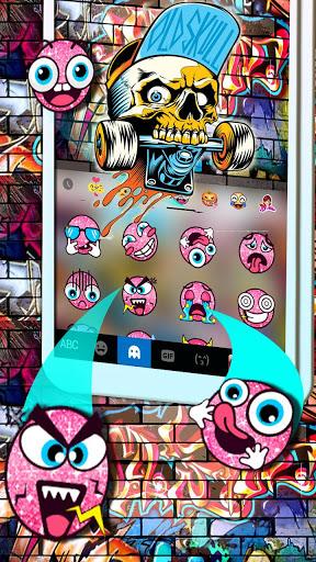 Street Skate Graffiti Keyboard Theme - Image screenshot of android app