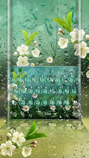 Summer Rain Waterdrop Keyboard Theme - Image screenshot of android app