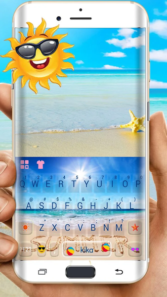 Summer Sun Beach Keyboard Theme - عکس برنامه موبایلی اندروید