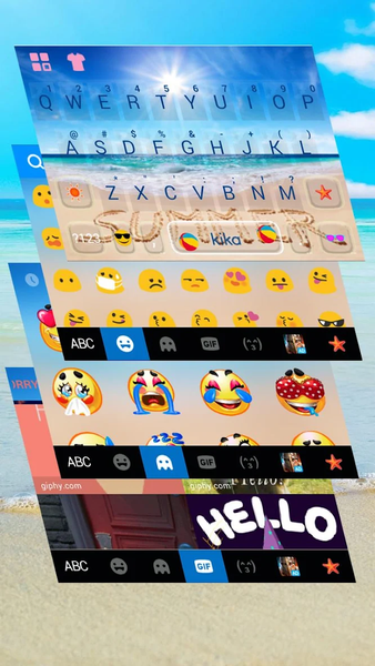 Summer Sun Beach Keyboard Theme - عکس برنامه موبایلی اندروید