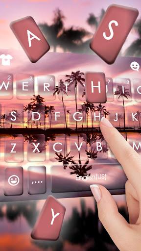 Summer Sunset Love Keyboard Theme - Image screenshot of android app