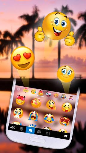 Summer Sunset Love Keyboard Theme - Image screenshot of android app