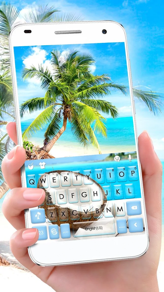 Summer Sunshine Coconut Keyboard Theme - Image screenshot of android app