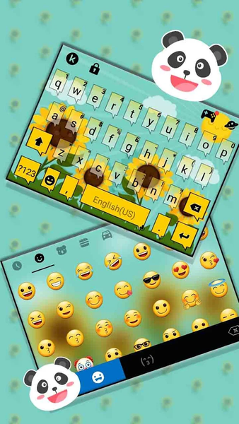 Sunflower Field Keyboard Theme - Image screenshot of android app
