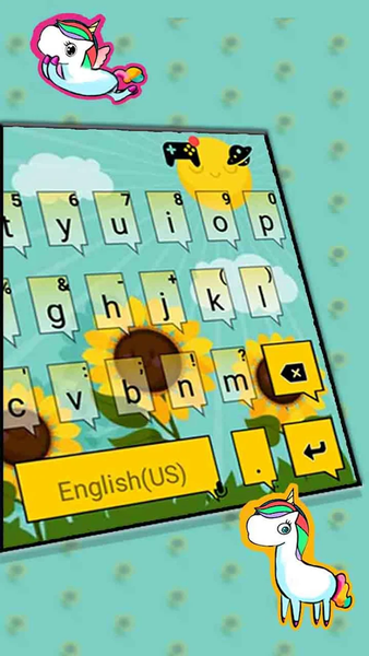 Sunflower Field Keyboard Theme - Image screenshot of android app