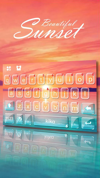 Sunset Holiday Seaside Keyboard Theme - Image screenshot of android app