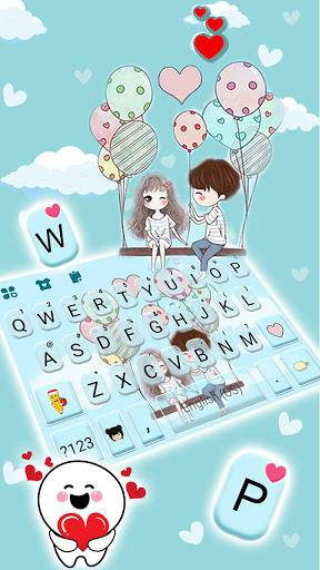 Sweet Couple Love 2 Keyboard Theme - Image screenshot of android app