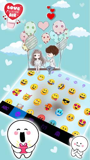 Sweet Couple Love ۲ Keyboard Theme - عکس برنامه موبایلی اندروید