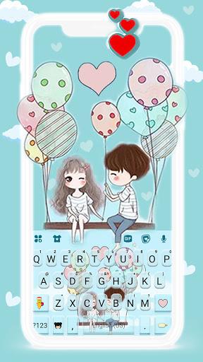 Sweet Couple Love 2 Keyboard Theme - Image screenshot of android app