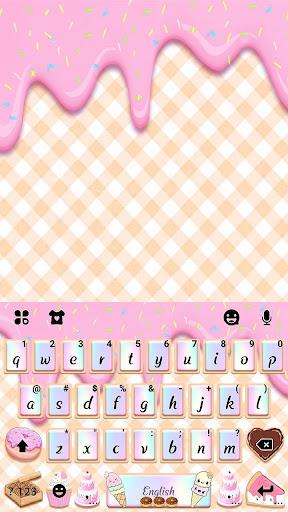 Sweet Donut Pink Drip Keyboard Theme - عکس برنامه موبایلی اندروید